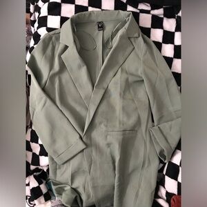 Green windsor women's overcoat blazer